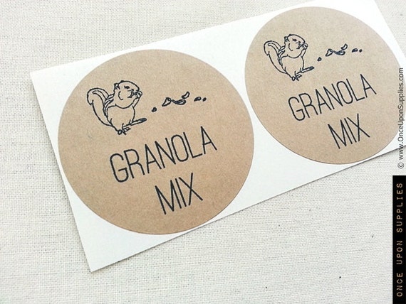 Granola Labels. Mason Jar Granola Wedding Favors. Granola Gift