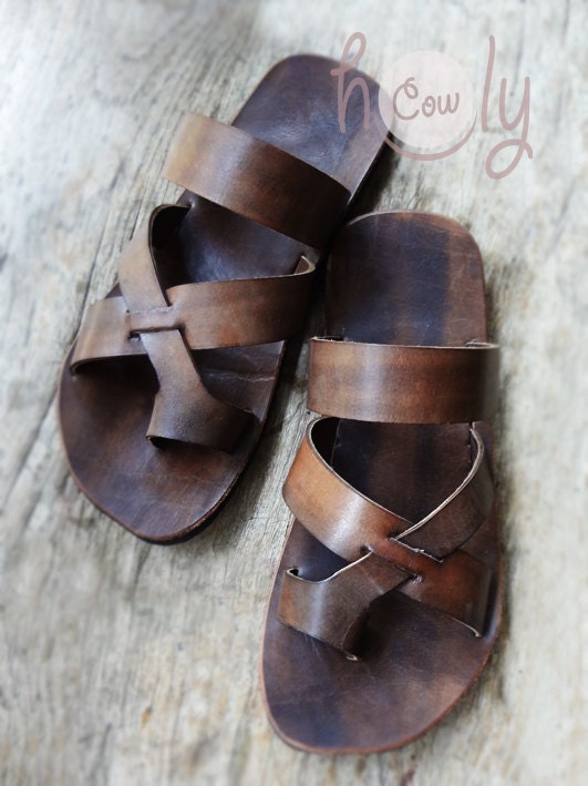 mens custom leather sandals