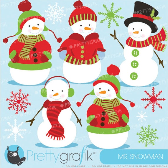 80% 0FF SALE Snowman clipart commercial use, vector graphics, digital clip art, digital images - CL584 Il_570xn