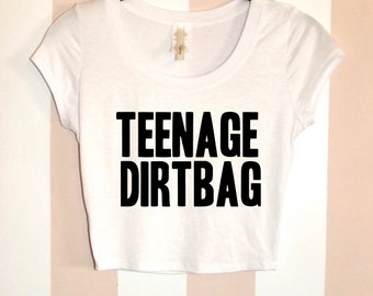 Teenage Dirtbag One Direction Crop Top Shirt Nialler Zayn Malik Harry ...