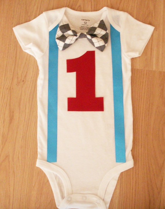 Baby bow tie outfit Boys 1st birthday outfit by kottoncactus