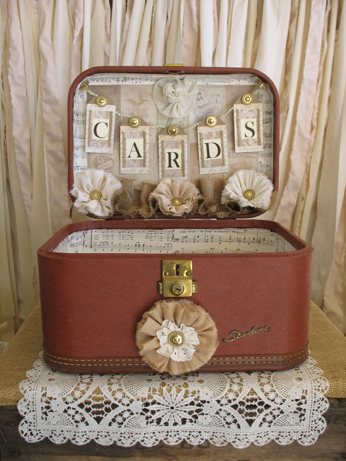 Vintage Suitcase Wedding Card Holder 3