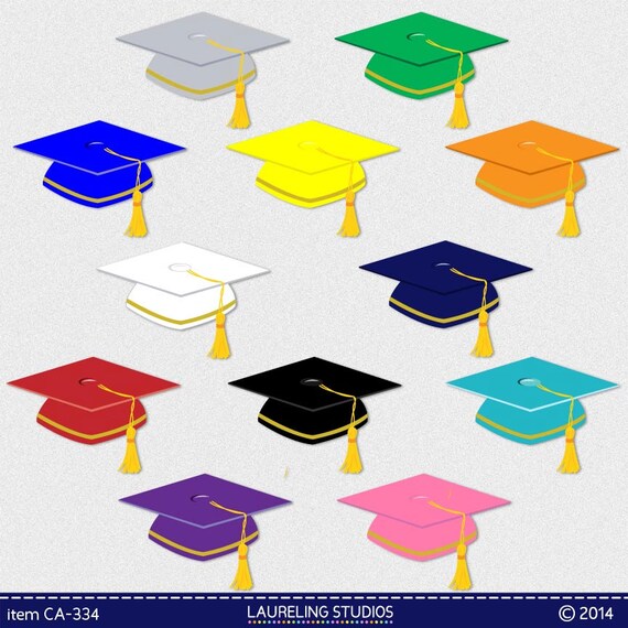 Items similar to graduation clipart, digital graduation clip art cap ...