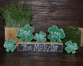 Personalized St. Patrick's Day Home Decor, Personalized Irish Decoration, St. Patrick's Day Decoration, Primitive St. Patrick's Day Blocks