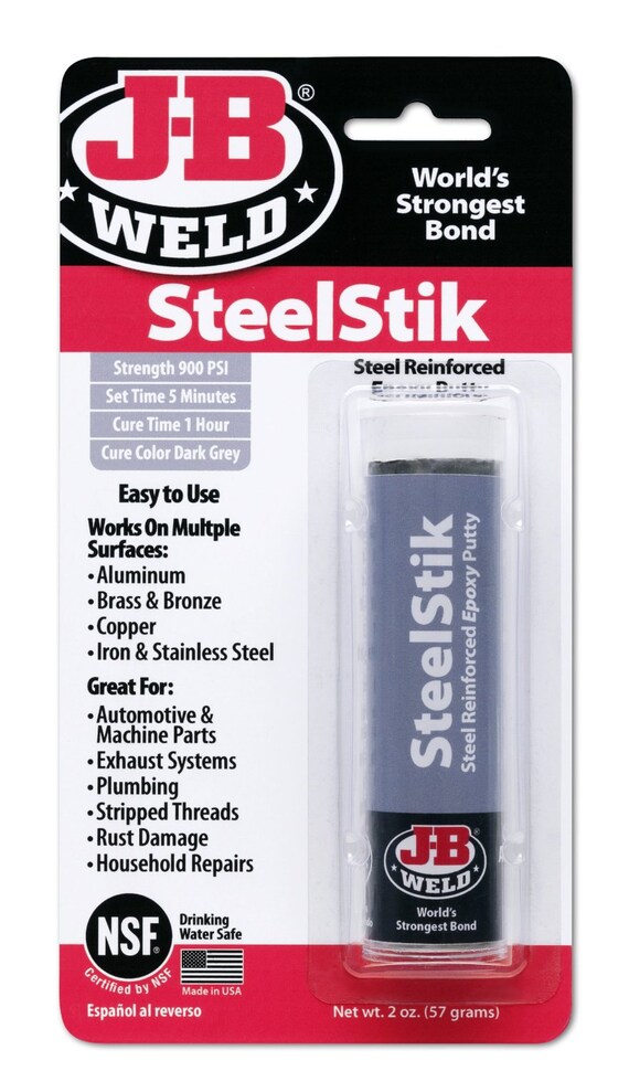 JB Weld SteelStik Steel Reinforced two part EPOXY putty stick