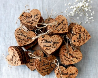 Custom Wedding Favor Tags Favors Cork Garland Custom Wedding Favor Tags Favors Cork Garland