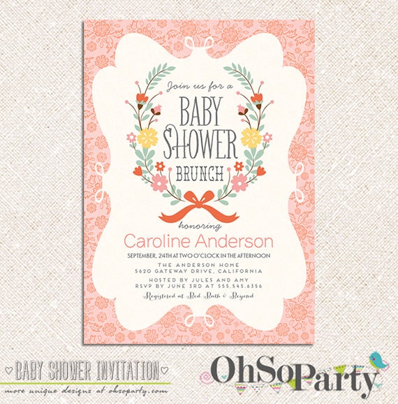 Baby Shower Brunch Invitation Wording 4