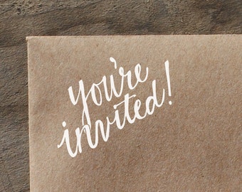 You're Invited Rubber Stamp