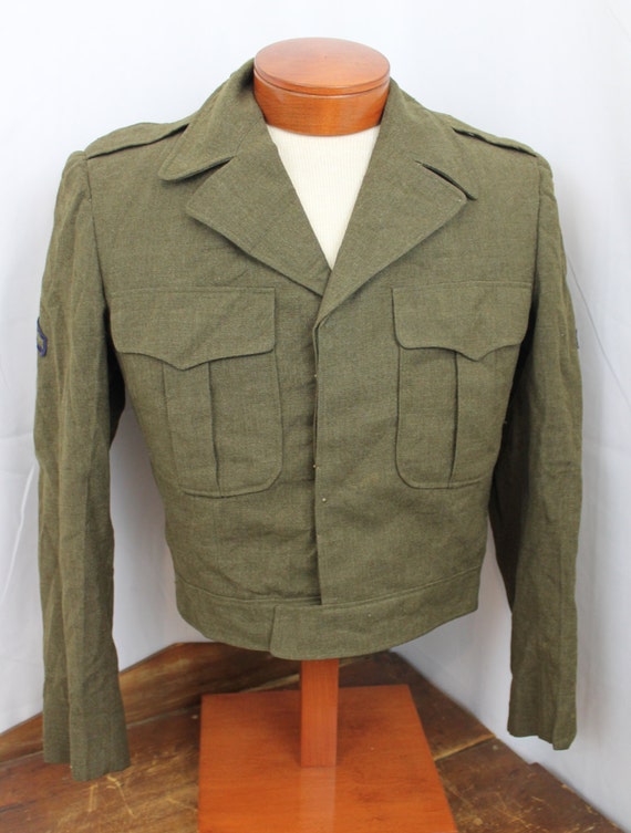Military Eisenhower style Wool Jacket. by DeluxuryBoston on Etsy