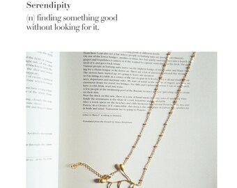 SERENDIPITY COLLECTION Handmade Minimalist gold-look necklace