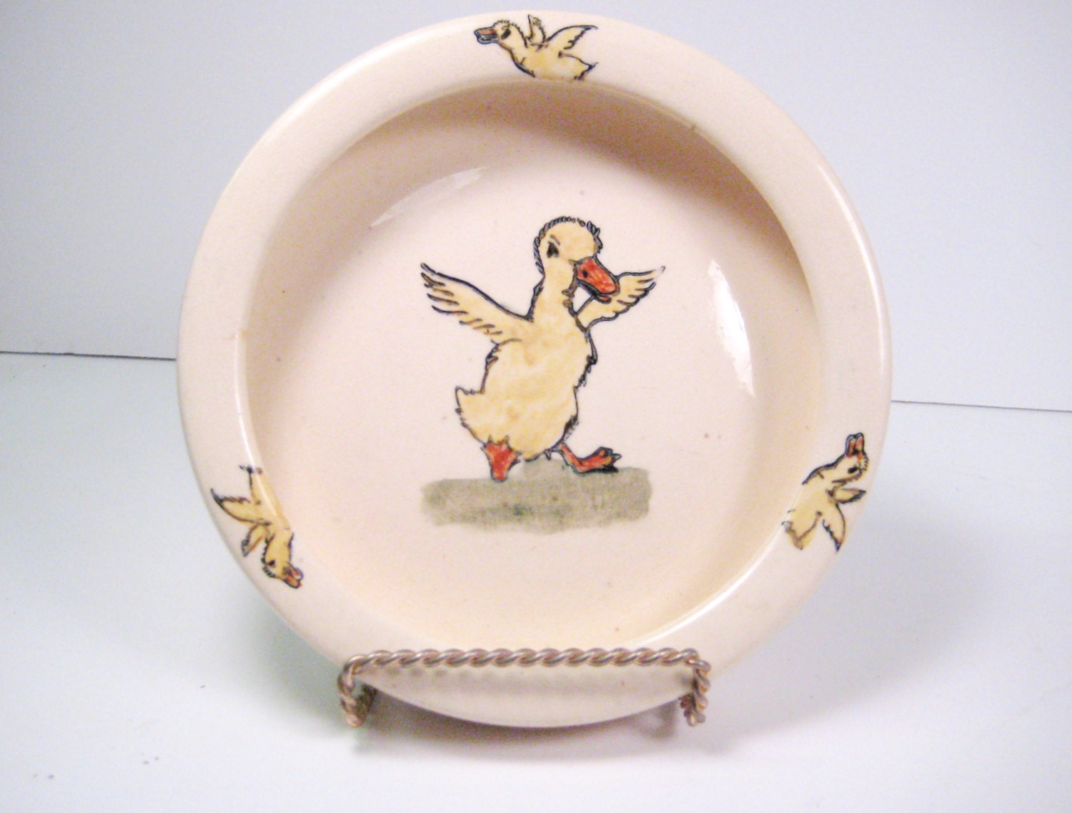 Baby Dish Vintage 1920s Weller Ware Childs Bowl Baby Zona