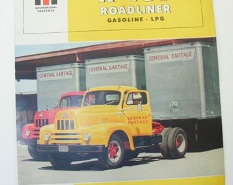 1950s Vintage International Harvester R-185 Roadliner Brochure - Original Truck Brochure