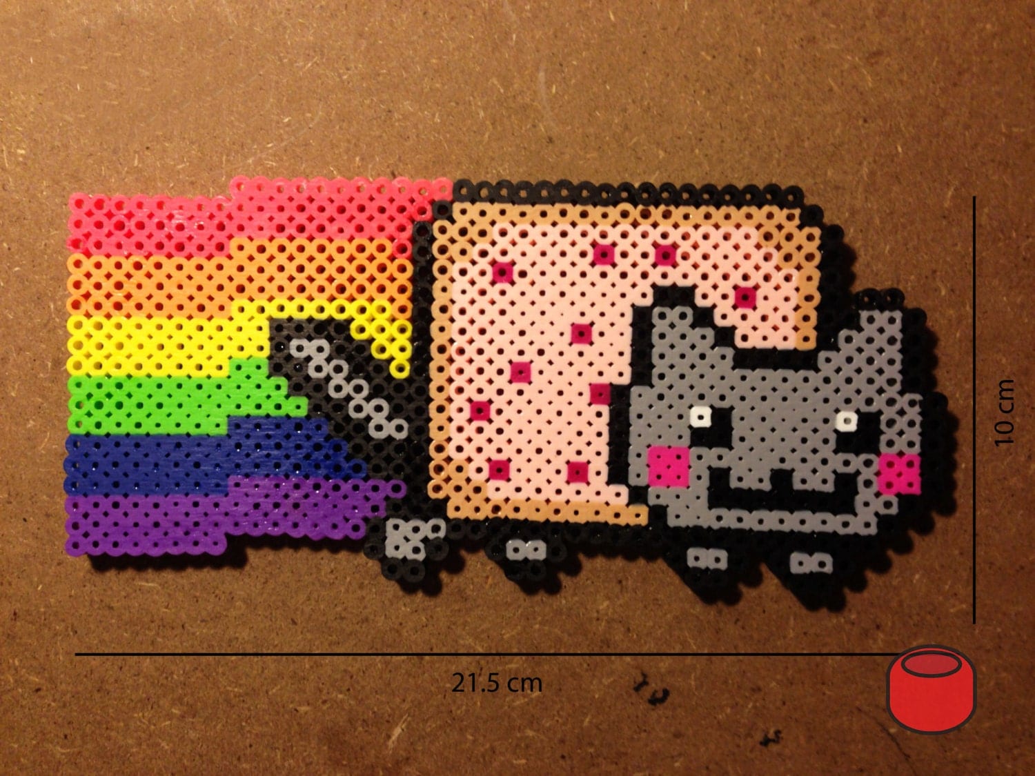 Original Nyan Cat Magnet made from Perler Beads by DJbits on Etsy