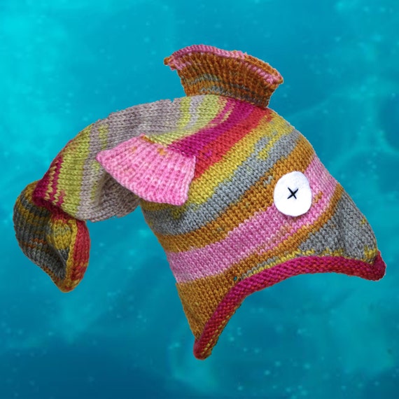 Whimsical Painted Salmon Fish Hat