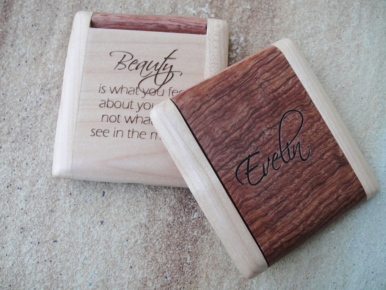 Custom Pocket Mirror Engraved Mirror Engraved by EngraveMeThis