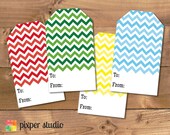 INSTANT DOWNLOAD - Printable Chevron Christmas Gift Tags Il_170x135