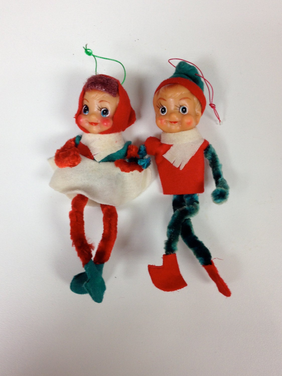 christmas pixie elf ornaments poseable chenille and felt made christmas pixie elf ornaments poseable chenille and felt made
