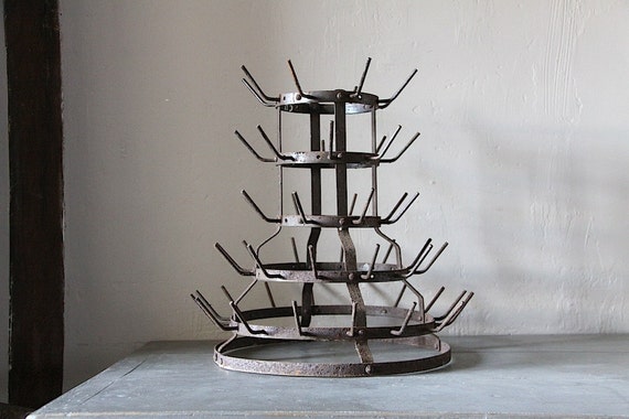 dryer vintage bottle French Rack Drying Vintage Bottle by RueVertdegris Decor Loft dryer vintage bottle French Rack Drying Vintage Bottle by RueVertdegris Decor Loft