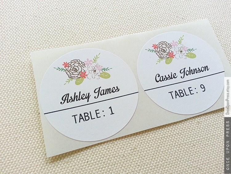 name stickers for place cards