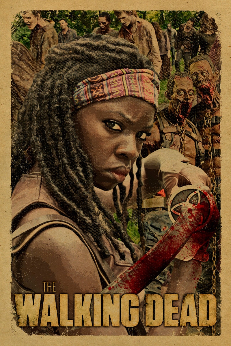 The Walking Dead poster featuring Michonne her by UncleGertrudes