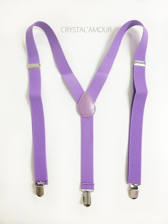 Men's Suspenders Light Purple/Lavender/Wisteria by crystalAmour