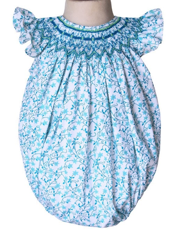 Baby girls beach smocked bubble perfect for your baby girl