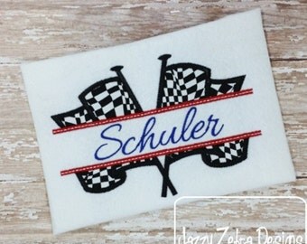 Split Race Flags Applique embroidery Design - flags Applique Design - race Applique Design - racing Applique Design - race flags Applique