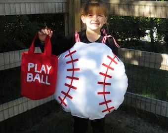 halloween costume handmade fun baseball ball w trick or treat bag - Baseball Halloween Costume For Girls halloween costume handmade fun baseball ball w trick or treat bag - Baseball Halloween Costume For Girls