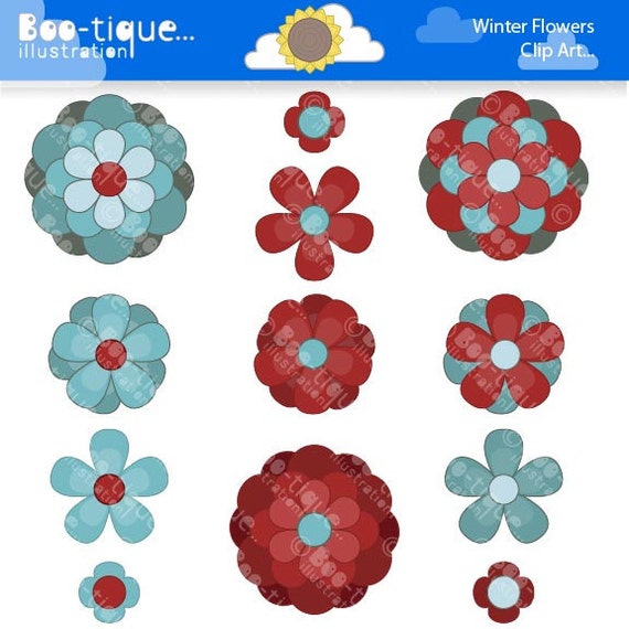 free clip art winter flowers - photo #38