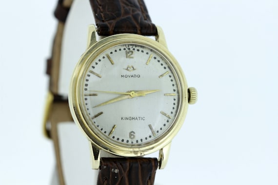 14K Gold Movado Kingmatic Wrist Watch