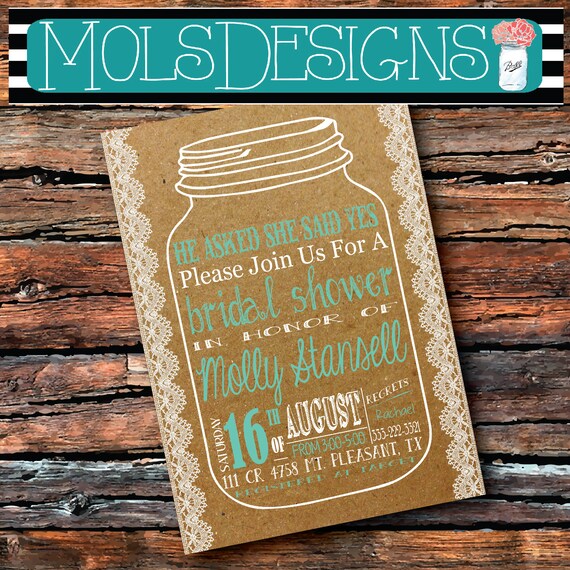 KRAFT Paper MASON JAR Vintage SImple Paper Sack Bridal White