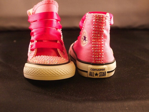 Cotton Candy Pink Bling Converse