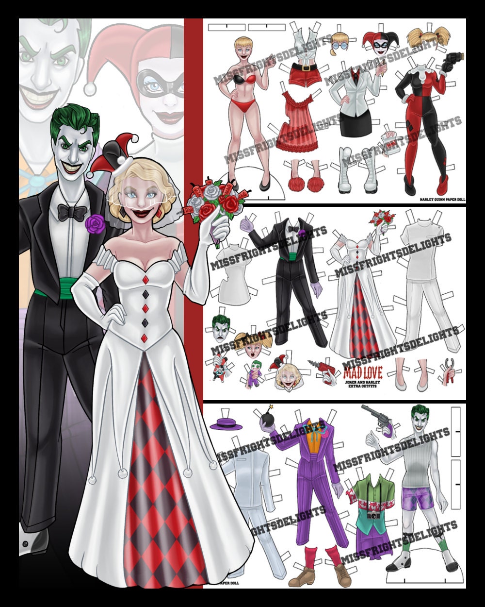 Special Mad Love Joker x Harley Dress Up by MissFrightsDelights