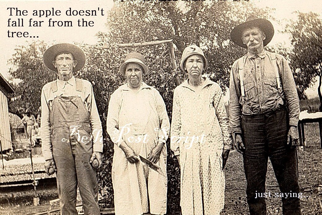 The apple doesn't fall far from the tree... by BellaPostScript