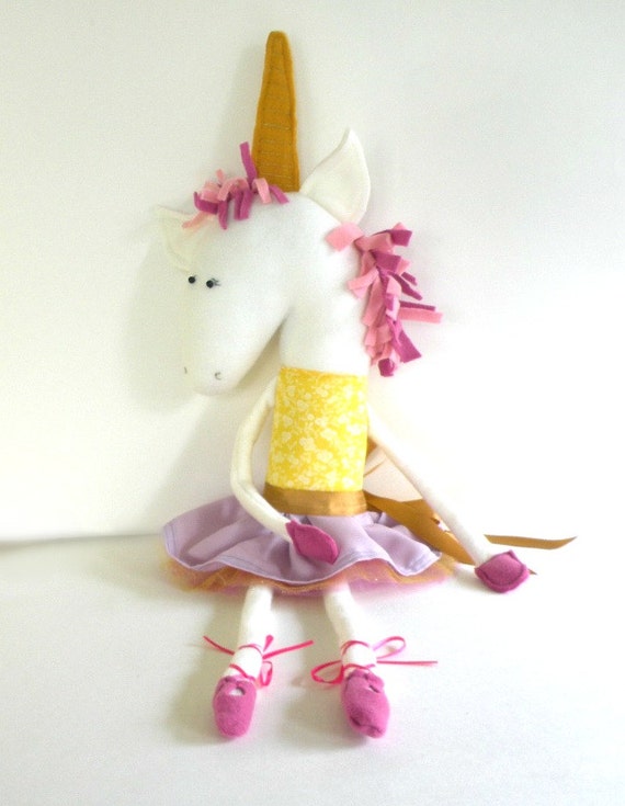 Unicorn Plush, Handmade Soft Toy, Stuffed Animal,