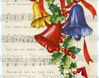 Items similar to Embroidered Joy to the World Music Christmas Carol ...
