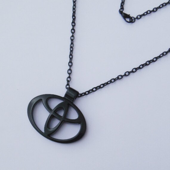 TOYOTA Necklace Gold Black Car Truck Miror Dangler by AutoArtMike
