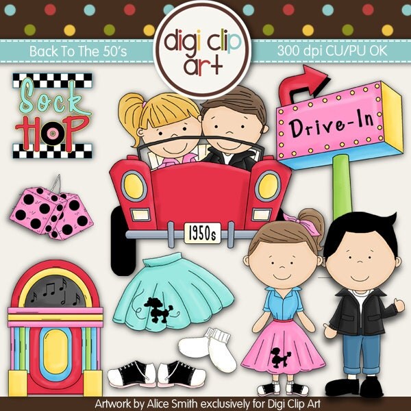 Back To The 50's Digi Designs by Lorelei Download For