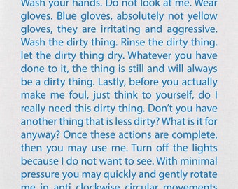 Clean tea towel, Funny tea towel, rude, kinky