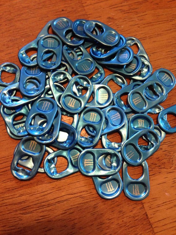 50 Light Blue Monster Energy Pop Tabs by BurdsHouse on Etsy