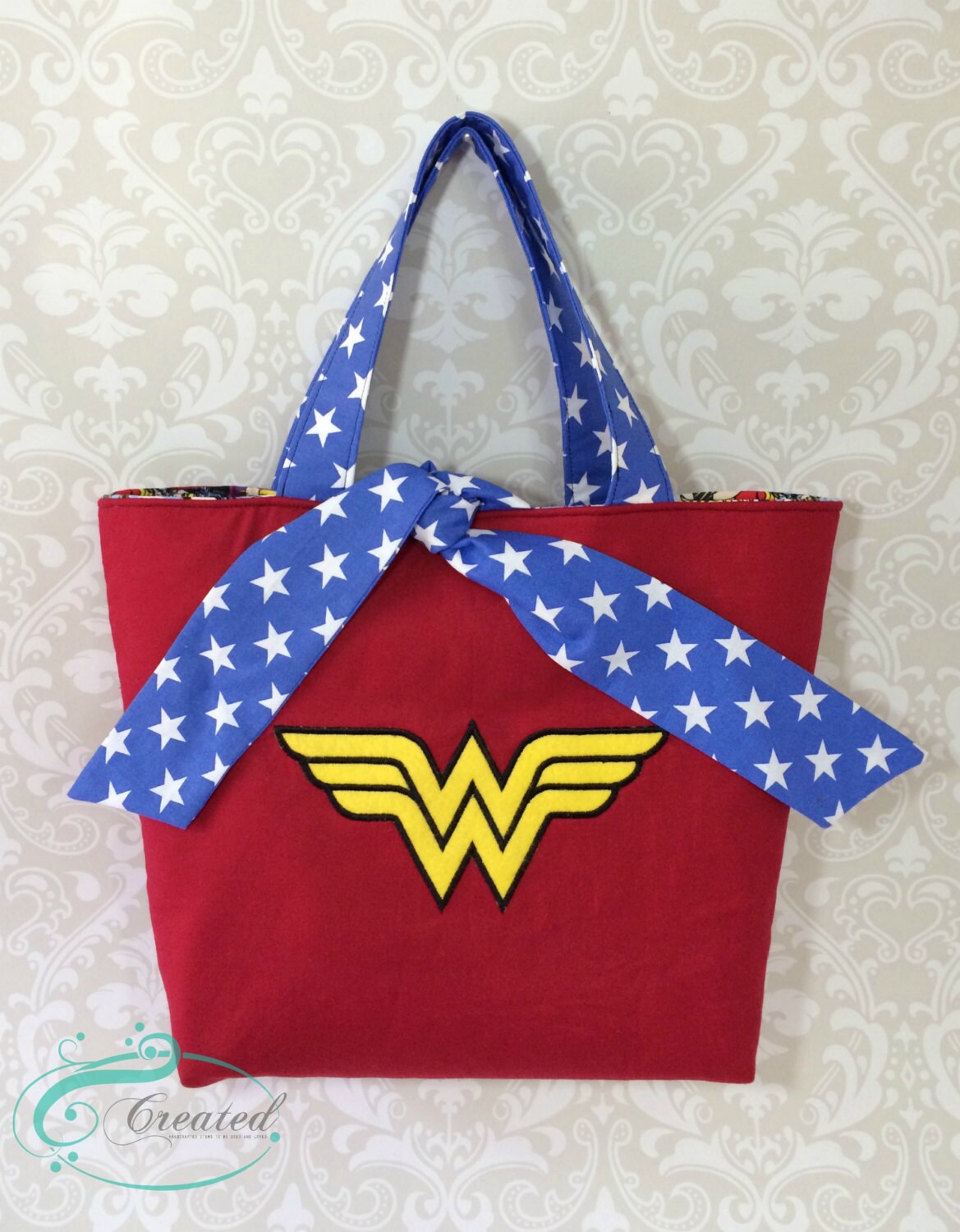Wonder Woman Inspired Reversible Tote Bag