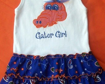 Later Gator Ruffle Pocket Girls Dress