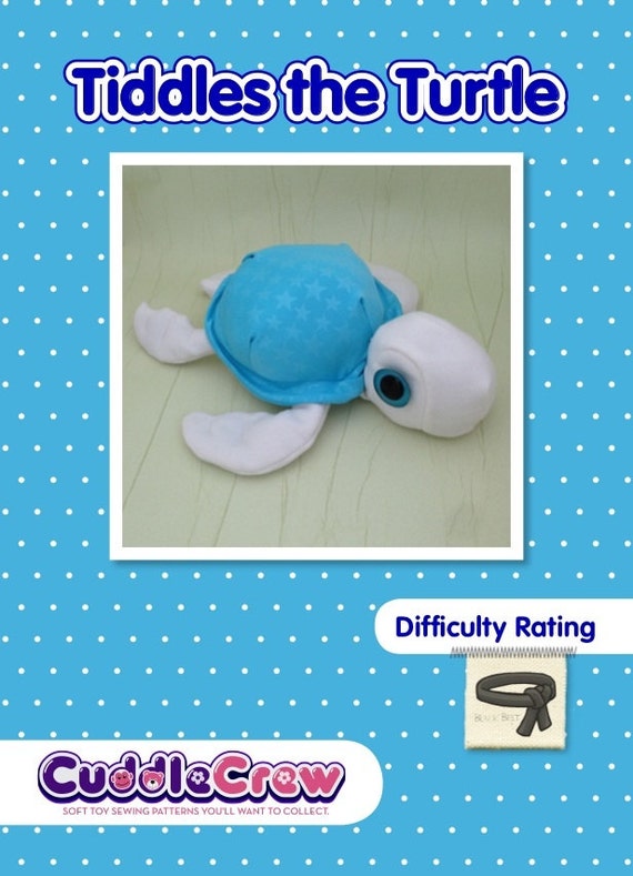 Turtle Soft Toy Sewing Pattern. Stuffed Animal