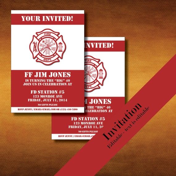 Fire Department Invitation Template Free