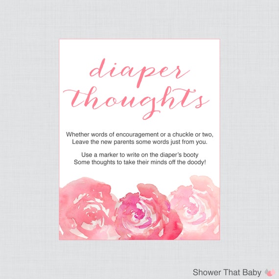 Baby Shower Thoughts baby shower thoughts pink flowers printable Baby Shower Thoughts baby shower thoughts pink flowers printable