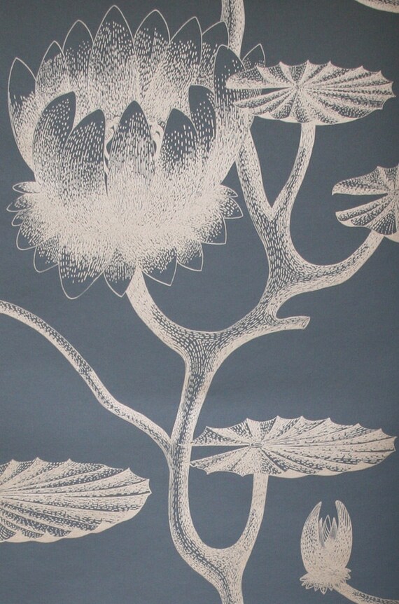 Cole and Son Wallpaper Lily Gold on Dark Grey HALF A by romolly