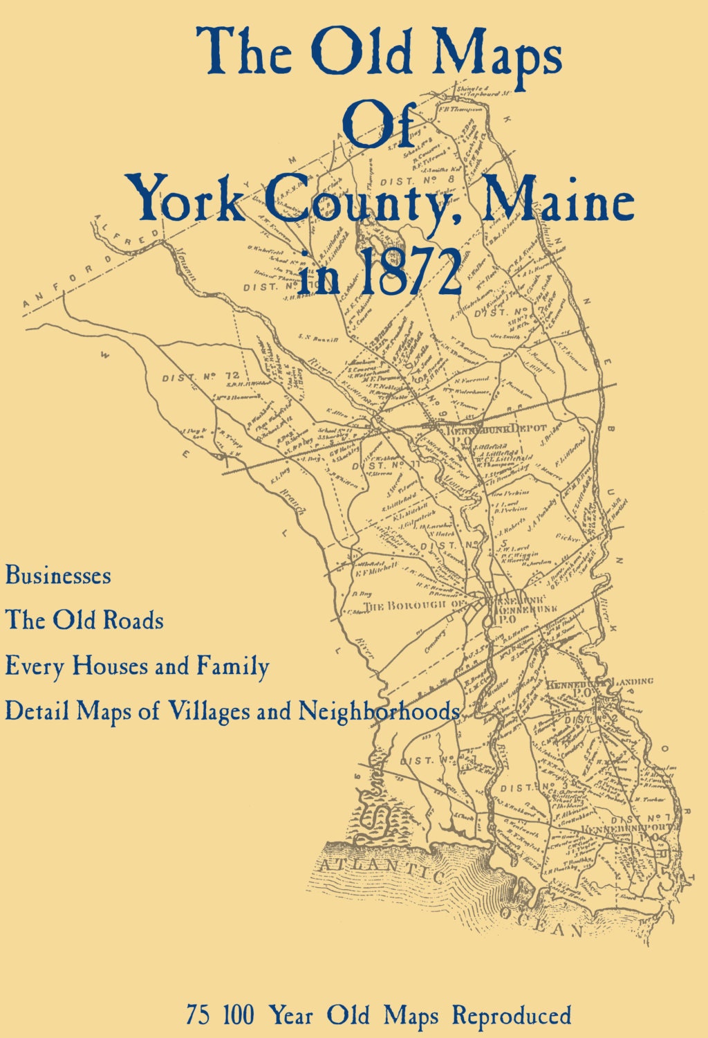 The Old Maps of York County Maine in 1872