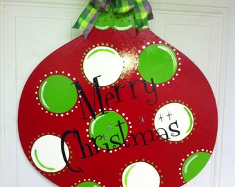 Christmas Ornament Wood Door Hanger