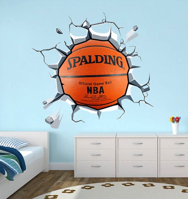 Wrecking Basket Ball Decal Basketball Wall Sticker