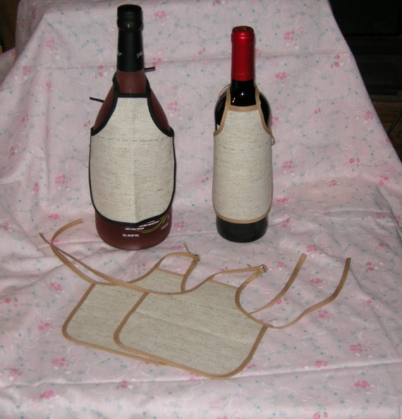 Blank Wine Bottle Aprons to Embroider - 14 count Cross Stitch Fabric ...